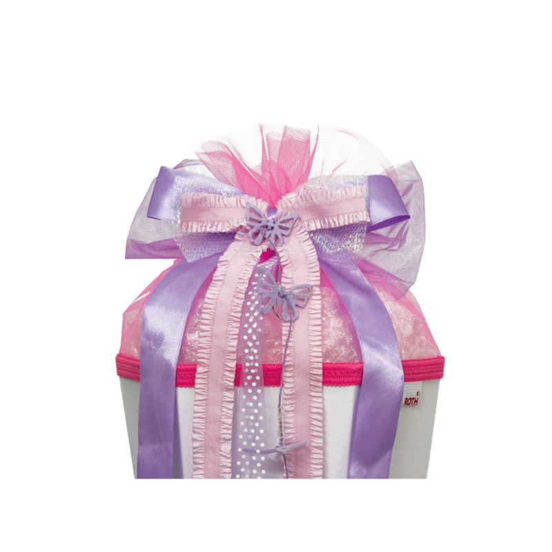 ROTH boîte cadeau scolaire Unicorn Beauty, rond, 700 mm, fermeture feutrée, paillettes