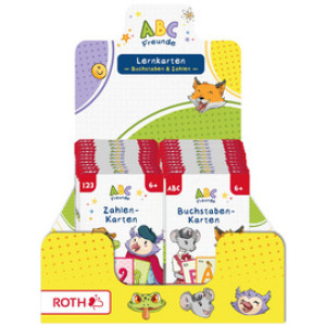 ROTH leerkaarten ABC-vrienden, meerkleurig, 34 kaarten per set, 18 sets in display