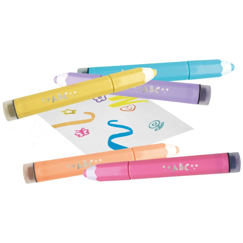ROTH markeerstift-stempelstift ABC-Freunde, 5 pastelkleuren, 16 etuis