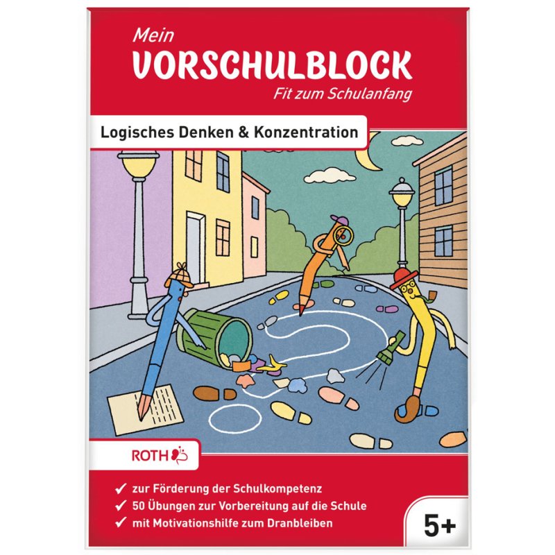 ROTH pre-school workbook First Maths, A5, 64 pages, from 5 years