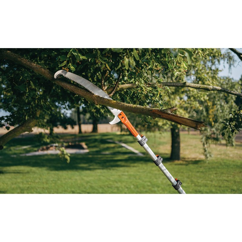 Bradas takzaag V-SERIES, telescopisch tot 5,5 m, antraciet/oranje