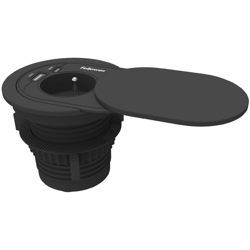 Fellowes prise encastrée Power Spot, type E, noir