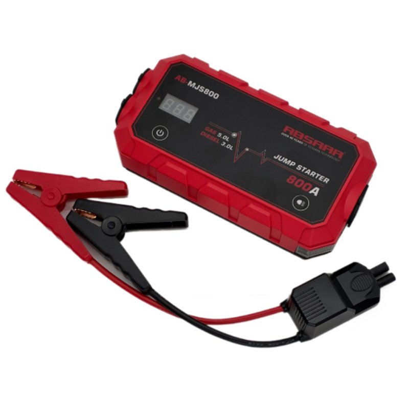 ABSAAR Jump Starter AB-MJS 800 startbooster, 16.000 mAh, 800A piekstroom