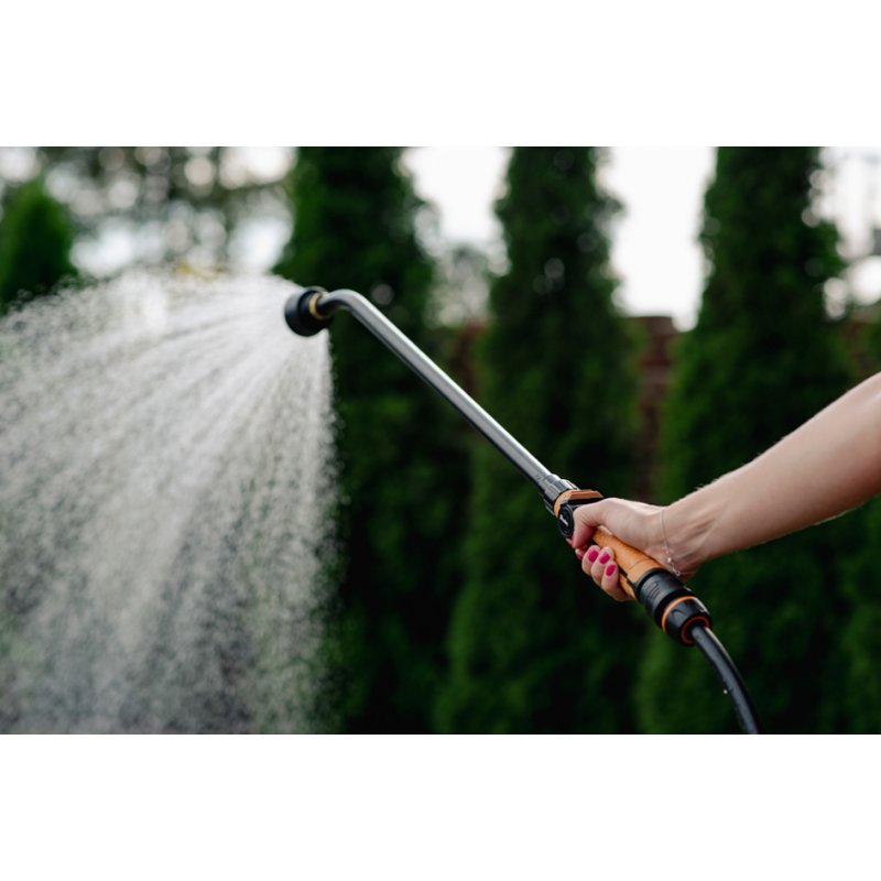 Bradas pouring rod CORK LINE, metal housing with cork, 780 mm, black/brown