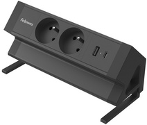 Fellowes Bureaustopcontact Power Desk 2, 2 stopcontacten, USB-A, USB-C
