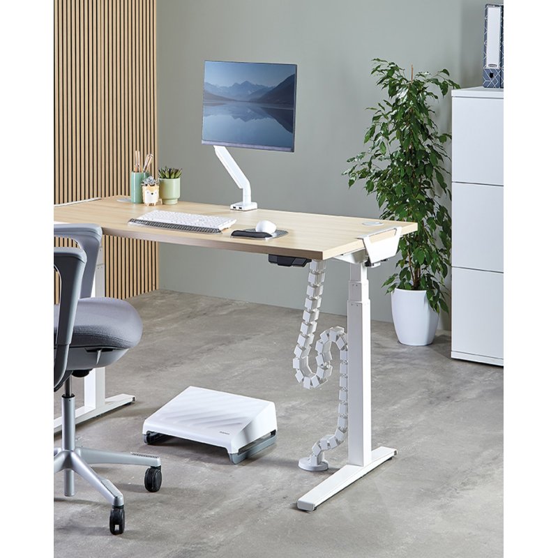 Fellowes cable management CableSpine, white, ABS plastic + metal, 31 segments