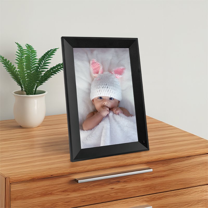 LogiLink cadre photo numérique, 10,1 inch écran tactile IPS, WiFi, 32 GB