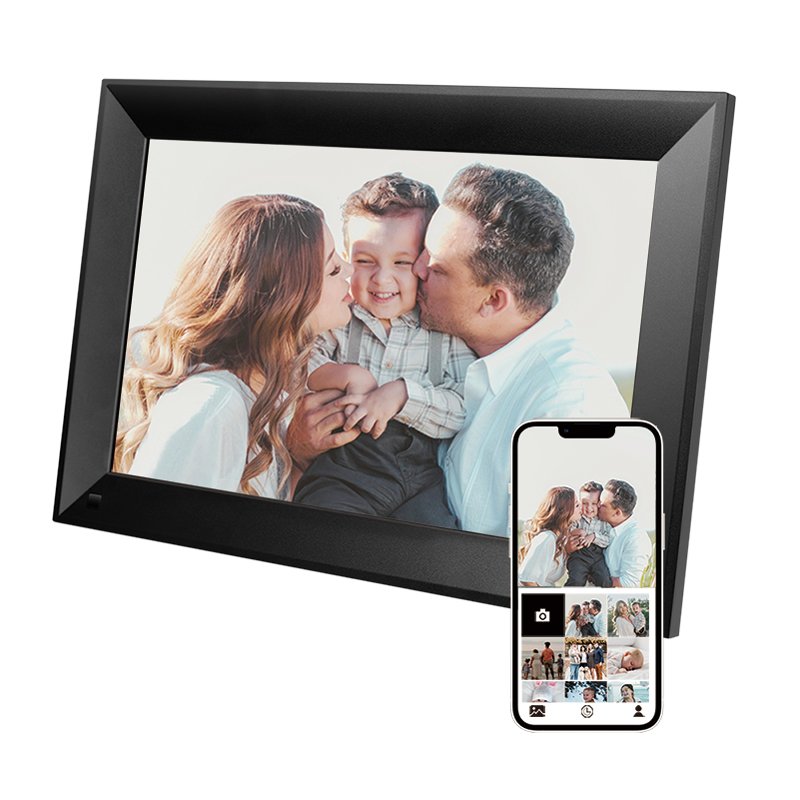 LogiLink cadre photo numérique, 10,1 inch écran tactile IPS, WiFi, 32 GB