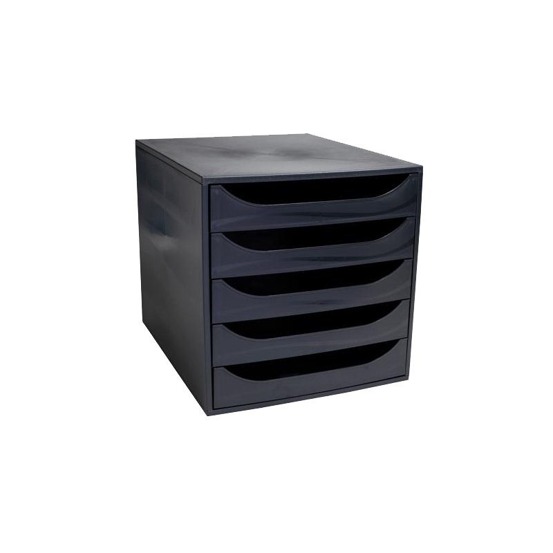 EXACOMPTA bloc à tiroirs ECOBOX, 5 tiroirs, gris, A4+