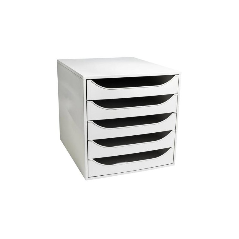 EXACOMPTA bloc à tiroirs ECOBOX, 5 tiroirs, gris, A4+
