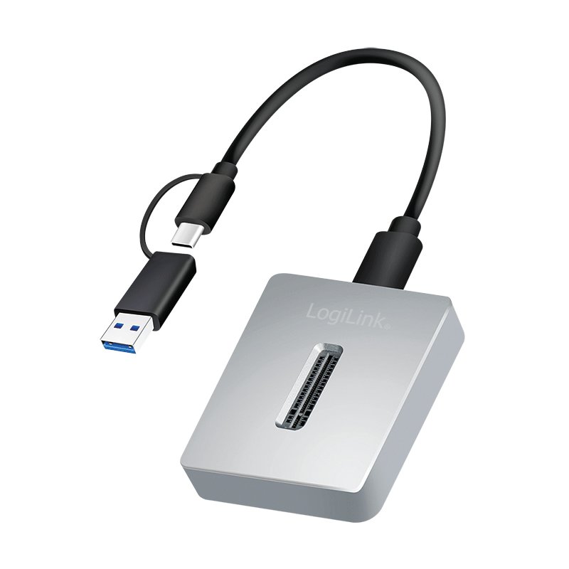 LogiLink USB 3.2 Gen2 docking station, M.2 NVMe SSD, silver, aluminium