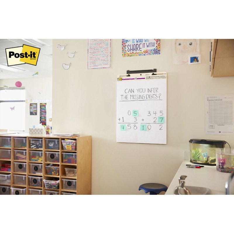Post-it Super Sticky Tableau de réunion, 635×762 mm, blanc, 30 feuilles