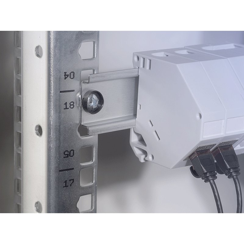 LogiLink Professional DIN rail 19 inch, 482 × 35 × 7.5 mm, zinc coating