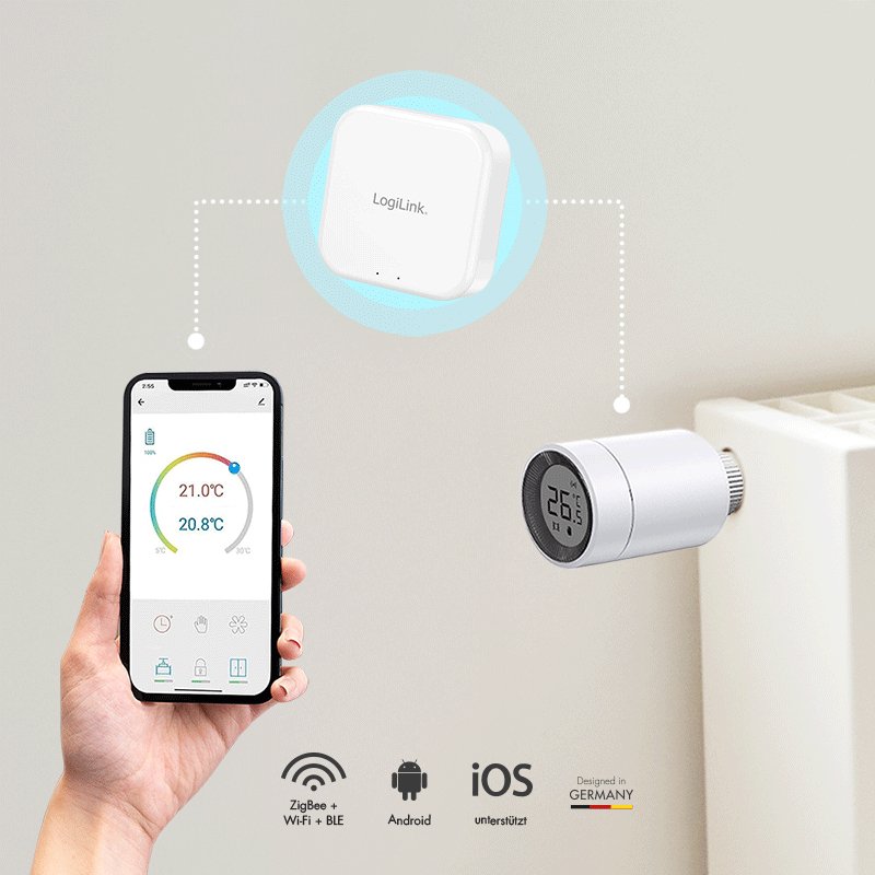 LogiLink Wi-Fi Smart Zigbee Gateway, white, USB-C DC 5V
