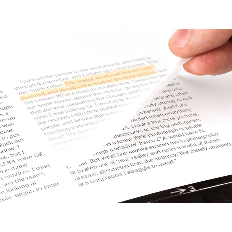 Post-it notes repositionnables transparentes, 73×73 mm, 12 blocs