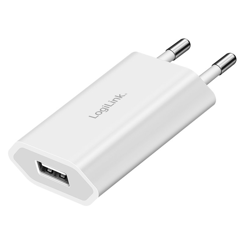 LogiLink USB-A wall charger adapter, 5 Watt, white