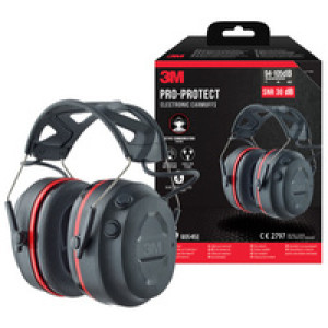 3M Pro-Protect kapselgehoorbescherming, Bluetooth, SNR 30 dB, zwart/rood