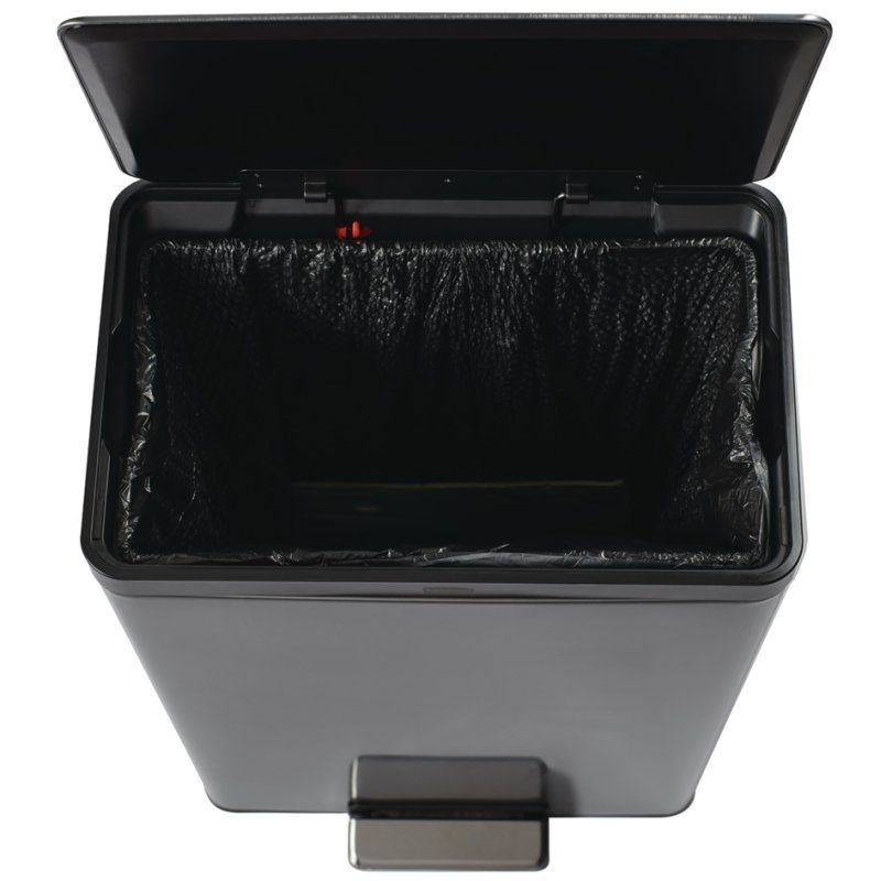Rubbermaid poubelle à pédale Elite, 45 litres, acier inoxydable, anthracite