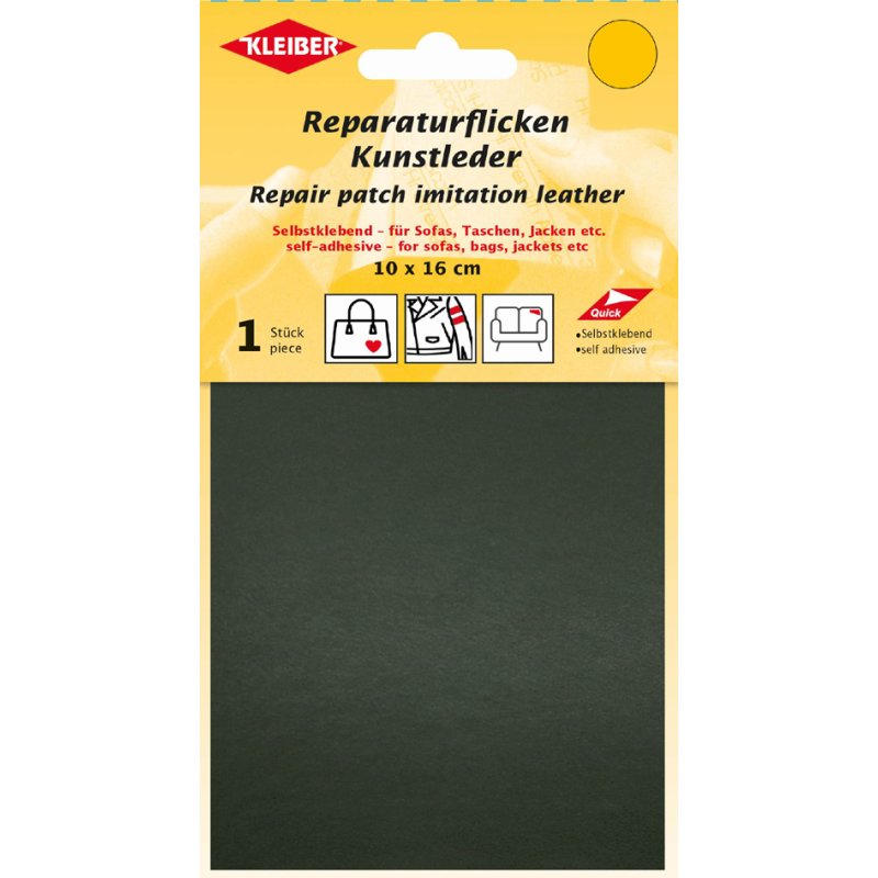 KLEIBER patchs de réparation en cuir artificiel, auto-adhésifs, beige, 100 x 160 mm
