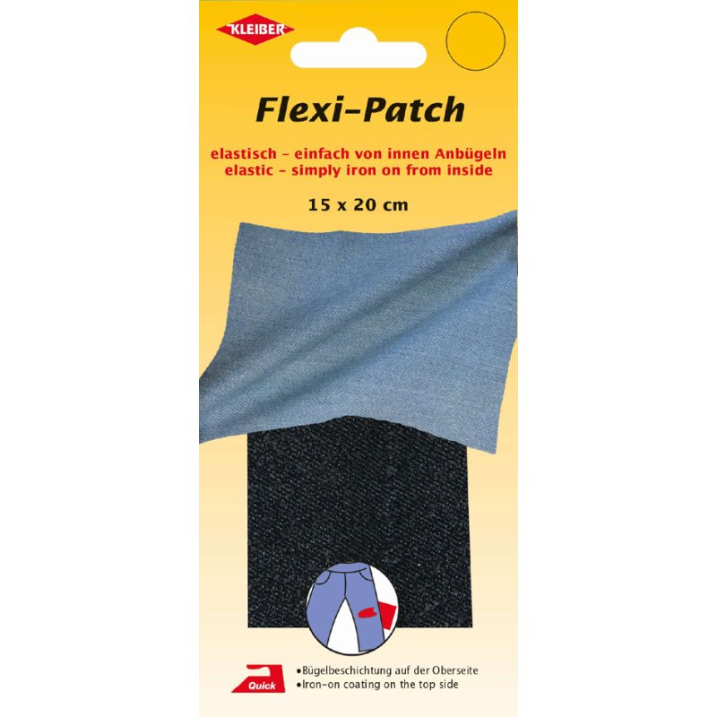 KLEIBER Flexi-Patch patch élastique, jean bleu foncé, 150×200 mm