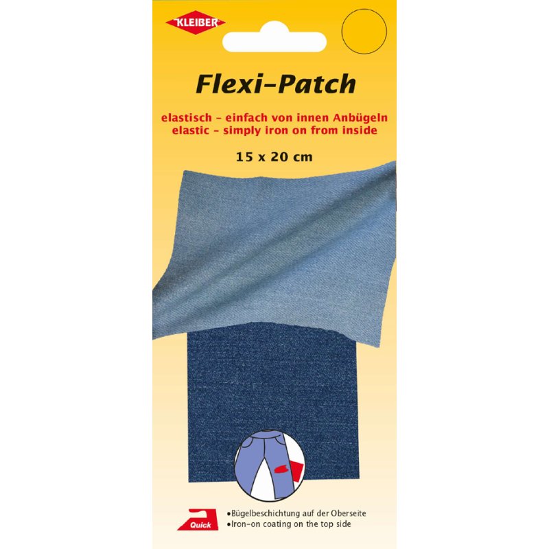 KLEIBER Flexi-Patch patch élastique, jean bleu foncé, 150×200 mm