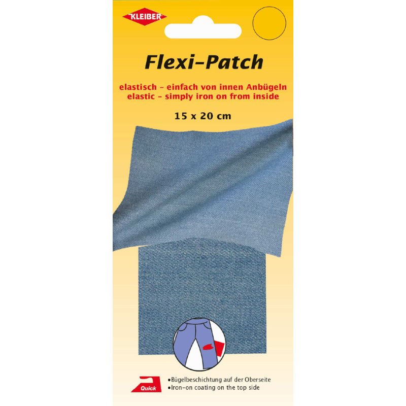 KLEIBER Flexi-Patch patch élastique, jean bleu foncé, 150×200 mm