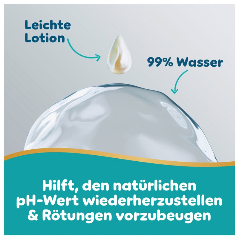 Pampers babydoekjes aqua soft touch, 99% water, 3×48 stuks