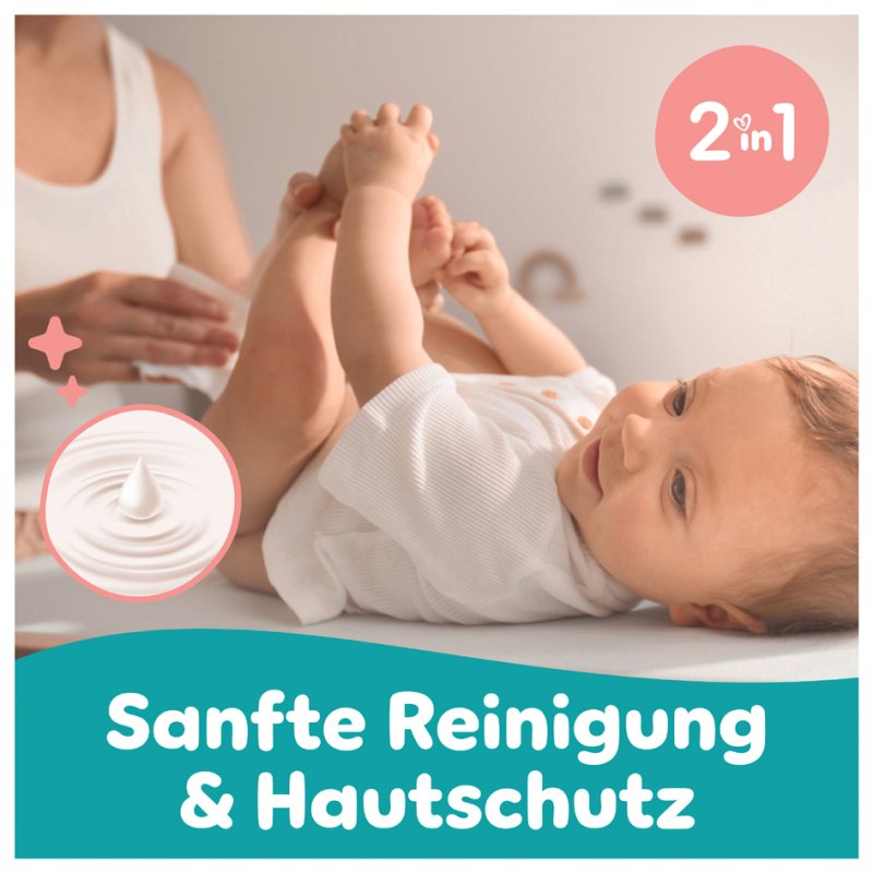 Pampers vochtige doekjes sensitive, travelpack, 80 stuks
