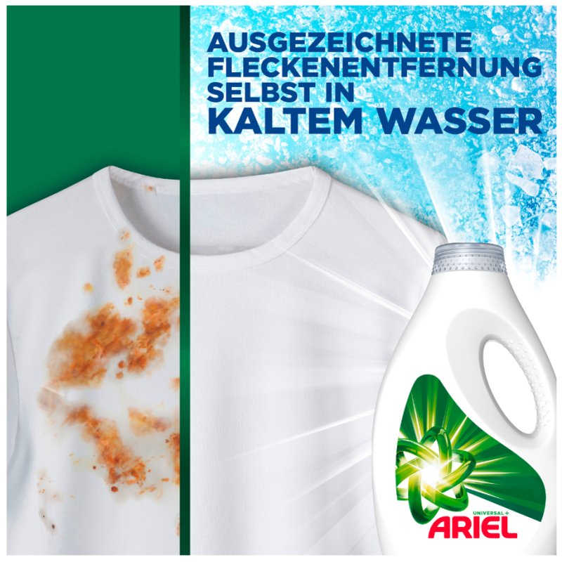 ARIEL lessive liquide Universal+, 2,25 litre, 50 lavages