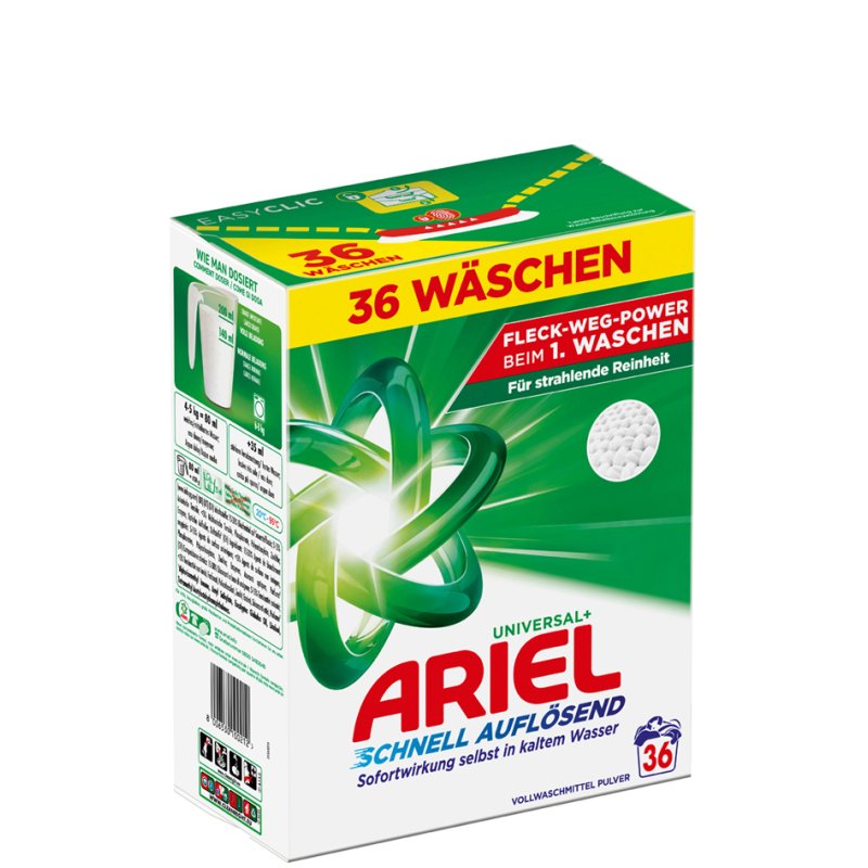 ARIEL wasmiddel poeder Universal+, volledig, 36 wasbeurten, 1,8 kg