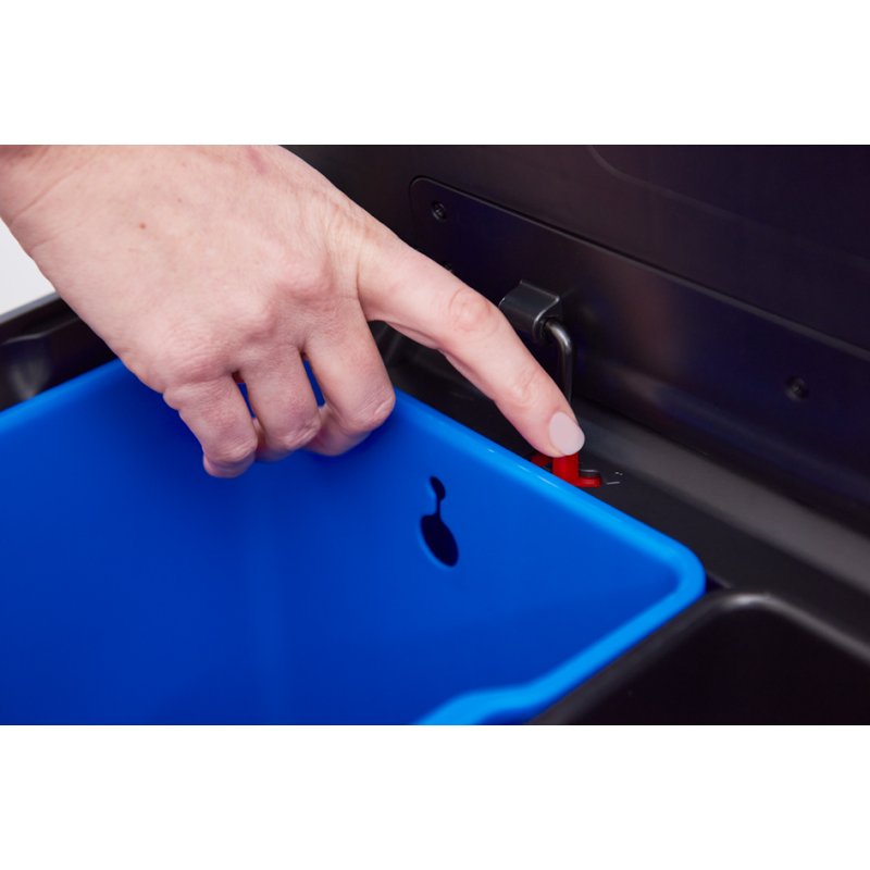 Rubbermaid pedaalemmer Elite Dual Stream, 39 liter, edelstaal, antraciet