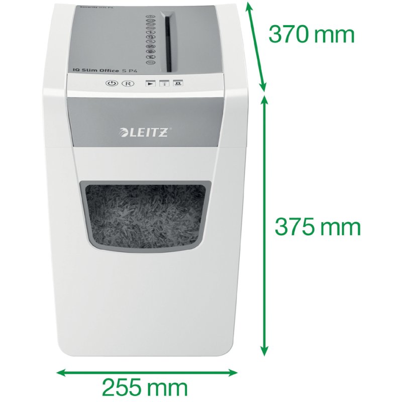 LEITZ papiervernietiger IQ Office S Slim, micro-cut, 12 blad, P-4