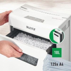 LEITZ papiervernietiger IQ Protect Premium 3M, wit, 3 vel, 10 liter