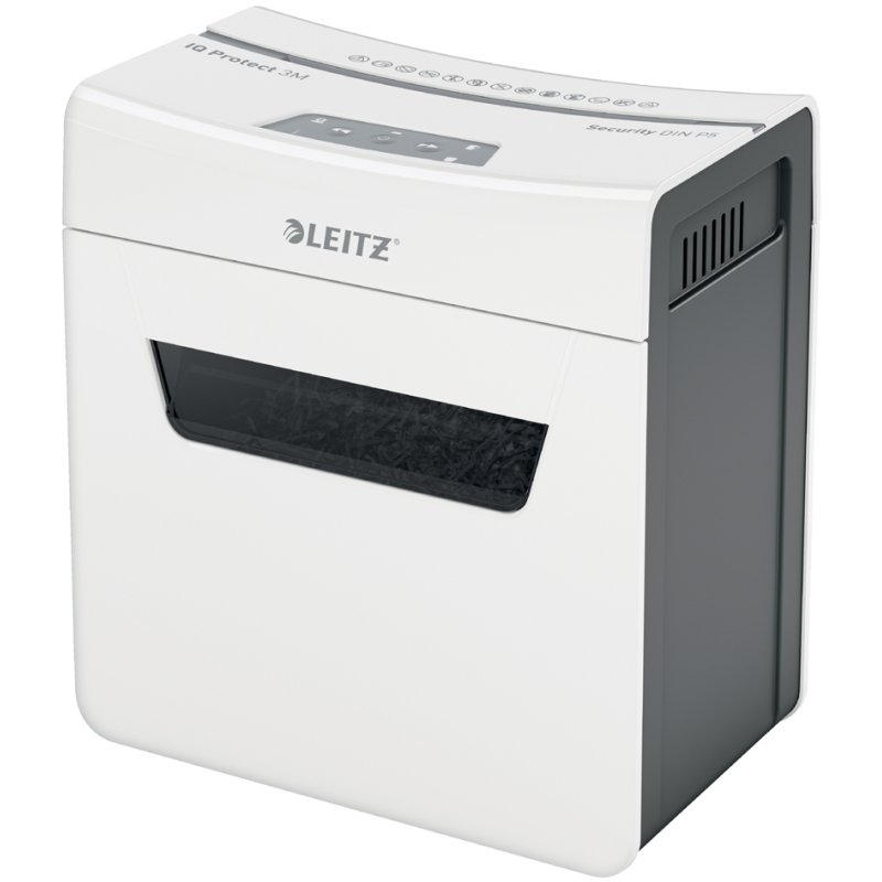 LEITZ papiervernietiger IQ Protect Premium 3M, wit, 3 vel, 10 liter