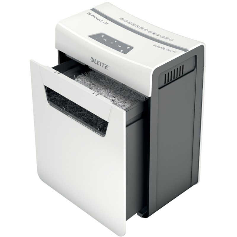 LEITZ papiervernietiger IQ Protect Premium 4M, wit, 4 vel, P-5