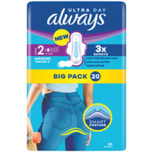 always Maxi dameshygiëne Ultra Day Long, met vleugels, maat 2, 20 stuks