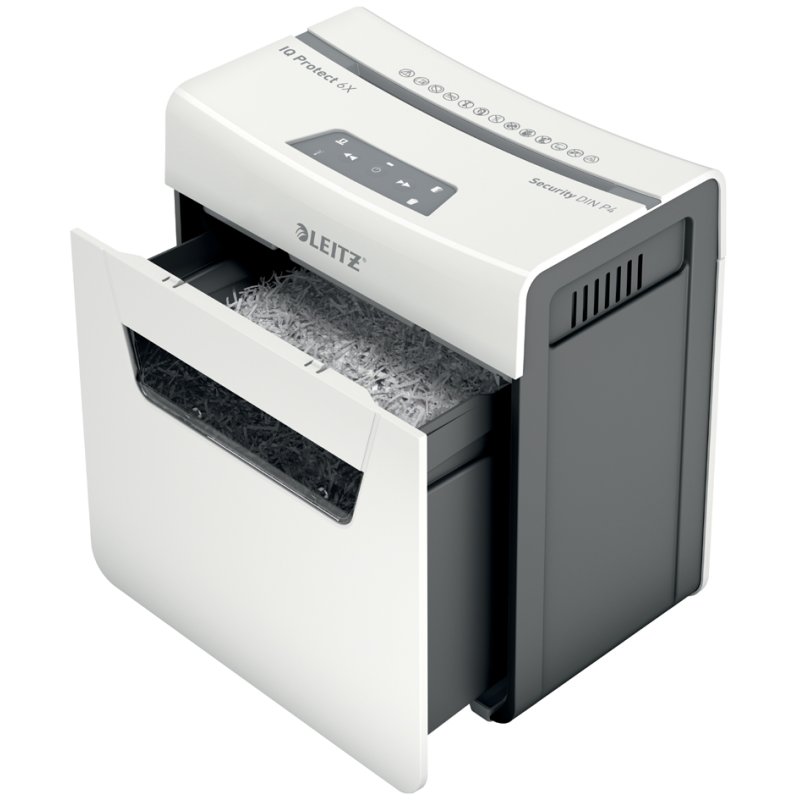 LEITZ papiervernietiger IQ Protect Premium 6X, wit, 6 vel, P-4