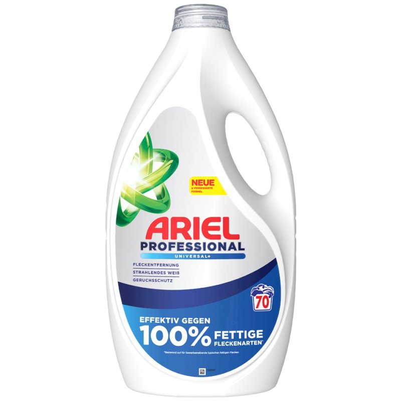 ARIEL Professional lessive liquide Universal+, 6,3 litres, 2 bouteilles
