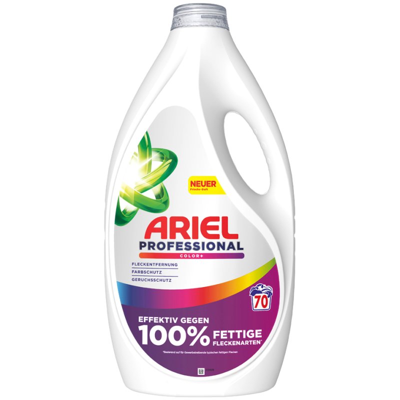 ARIEL Professional lessive liquide Color+, 6,3 litres, 2 bouteilles