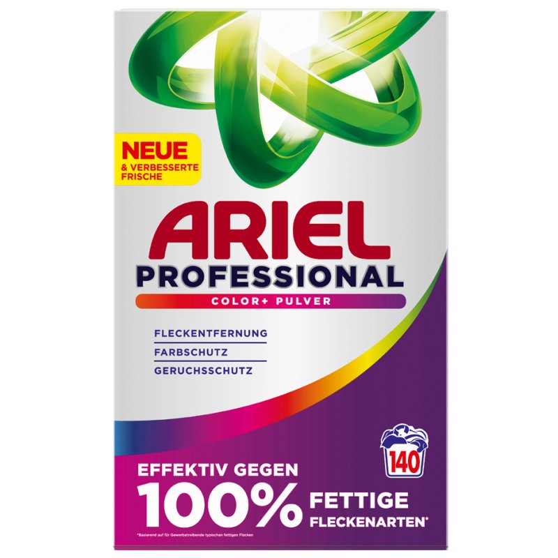 ARIEL Professional lessive en poudre Color+, 7,7 kg, 140 lavages