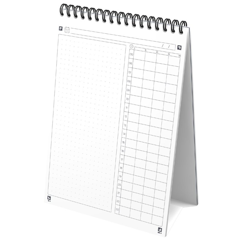 Oxford agenda Essentials Time Manager Day, A5, bleu foncé, 70 feuilles