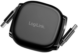LogiLink USB 2.0 kabel USB-C naar USB-C, uitschuifbaar, wit
