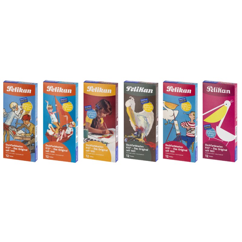 Pelikan set de peinture K12 Retro Edition, 12 couleurs, édition anniversaire
