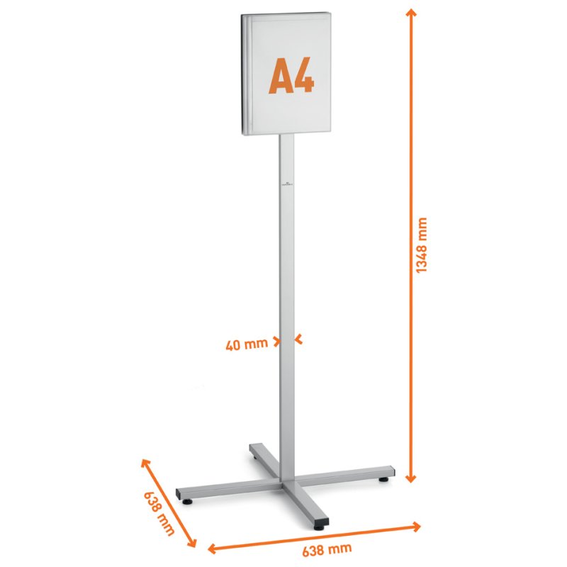 DURABLE porte-affiche INFO STAND OUTDOOR, A4, gris, étanche