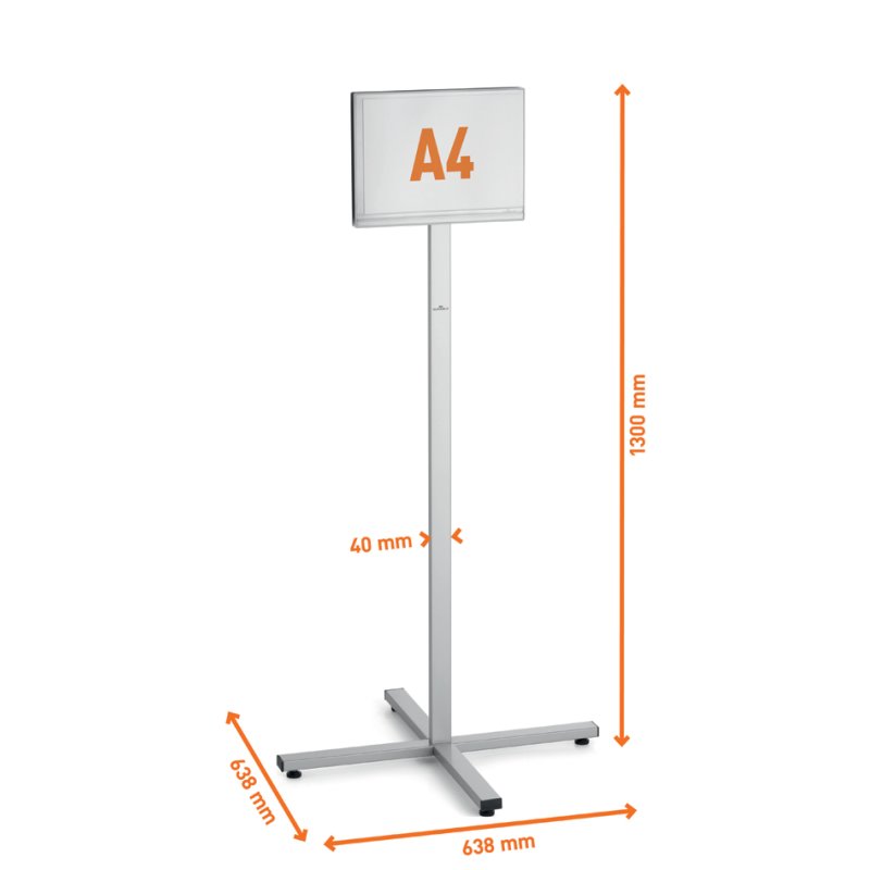 DURABLE porte-affiche INFO STAND OUTDOOR, A4, gris, étanche