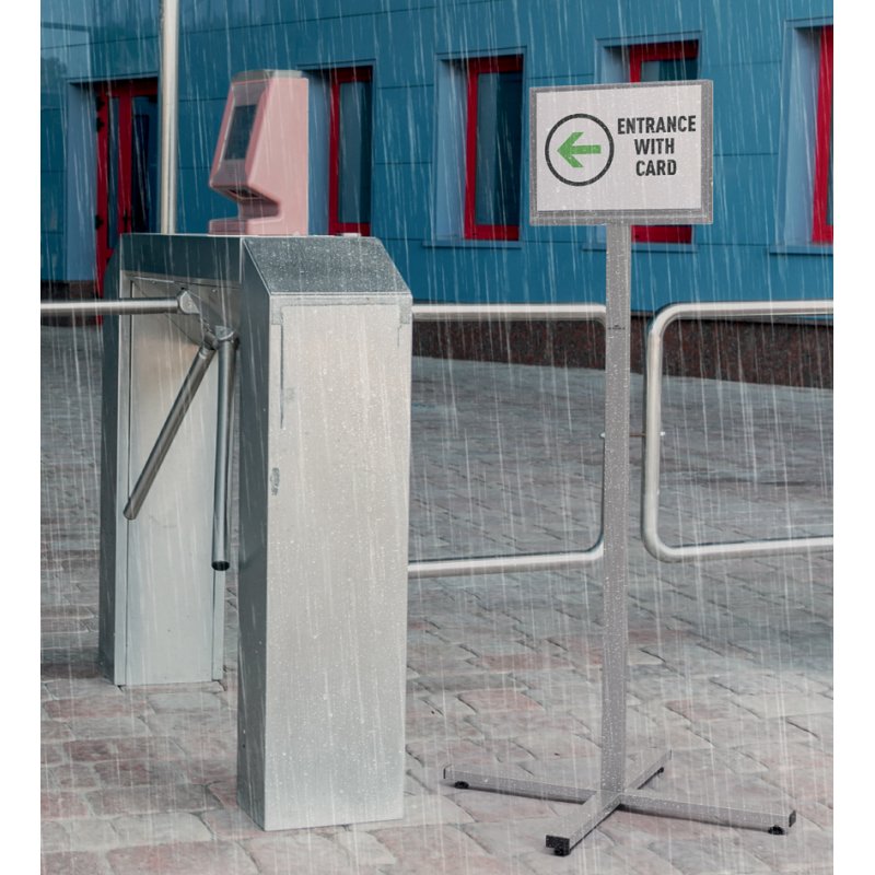 DURABLE porte-affiche INFO STAND OUTDOOR, A4, gris, étanche