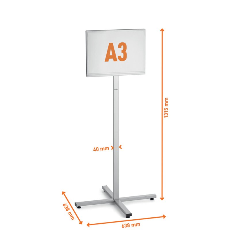 DURABLE support d'information INFO STAND OUTDOOR, DIN A3, gris, étanche