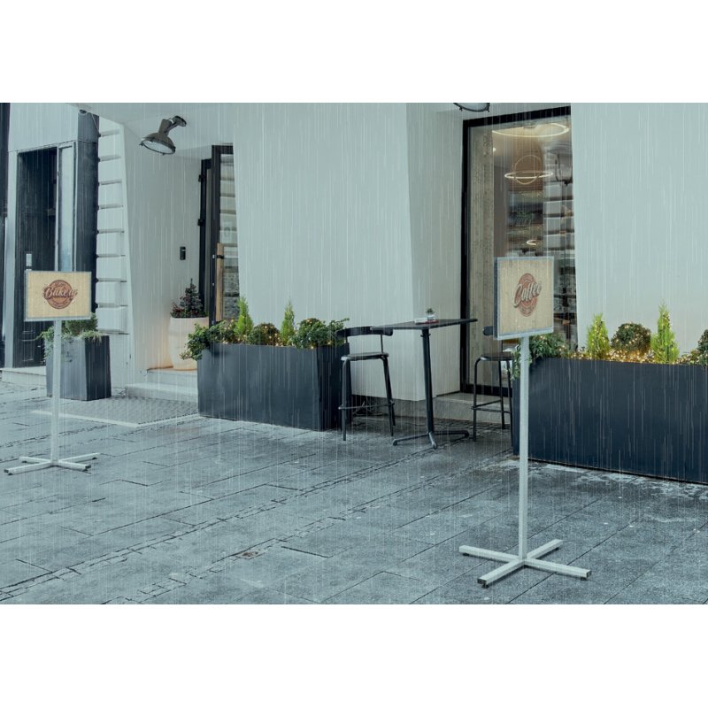 DURABLE support d'information INFO STAND OUTDOOR, DIN A3, gris, étanche