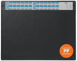 DURABLE Bureauonderlegger met jaarkalender, 650×480 mm, zwart