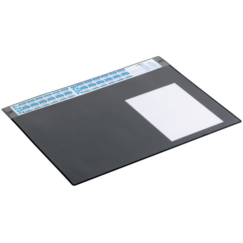 DURABLE Sous-main avec calendrier annuel, PP, 650x480 mm, bleu marine